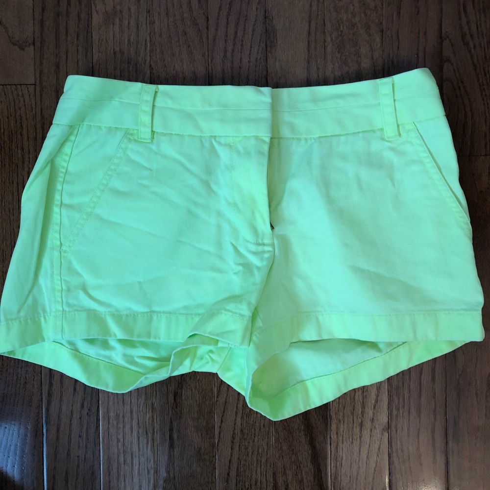 J Crew 2” Chinos (Neon Yellow)